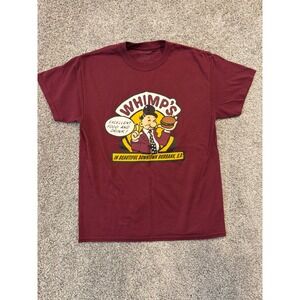 Whimps Excellent Food Drink Downtown Burbank Graphic T Shirt Mens Medium Red
